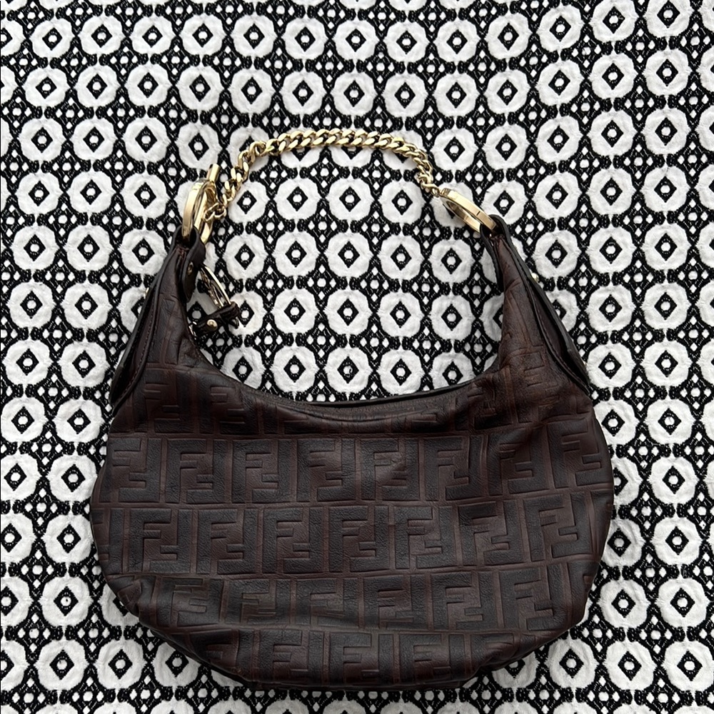 Fendi Brown Leather Shoulder Bag